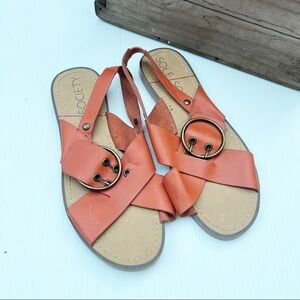 Sole Society- NEW Misha Paprika Slingback Sandals- 7